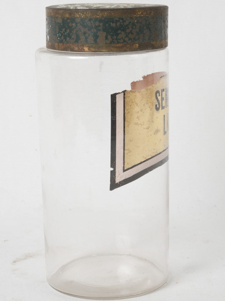 Historical demulcent linseed apothecary storage