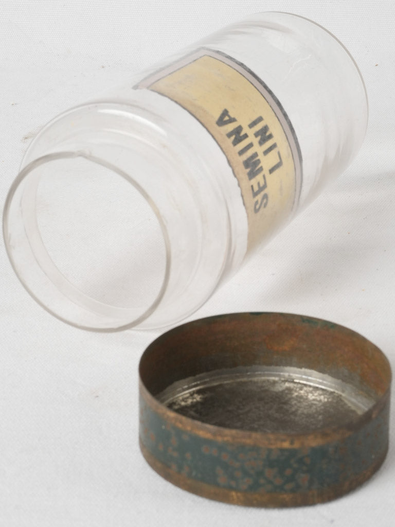 Functional 19th-century semina lini jar