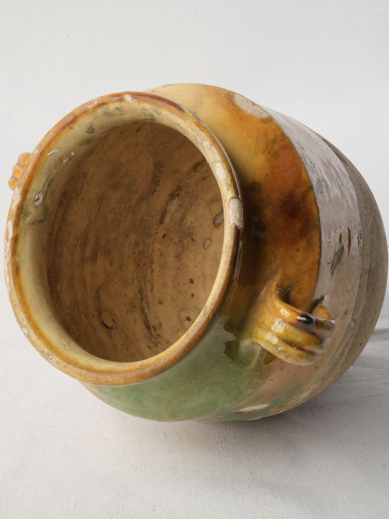 Warm ocher classic confit crock  