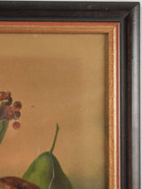 Still life chromolithograph - pears & peaches 15" x 19"