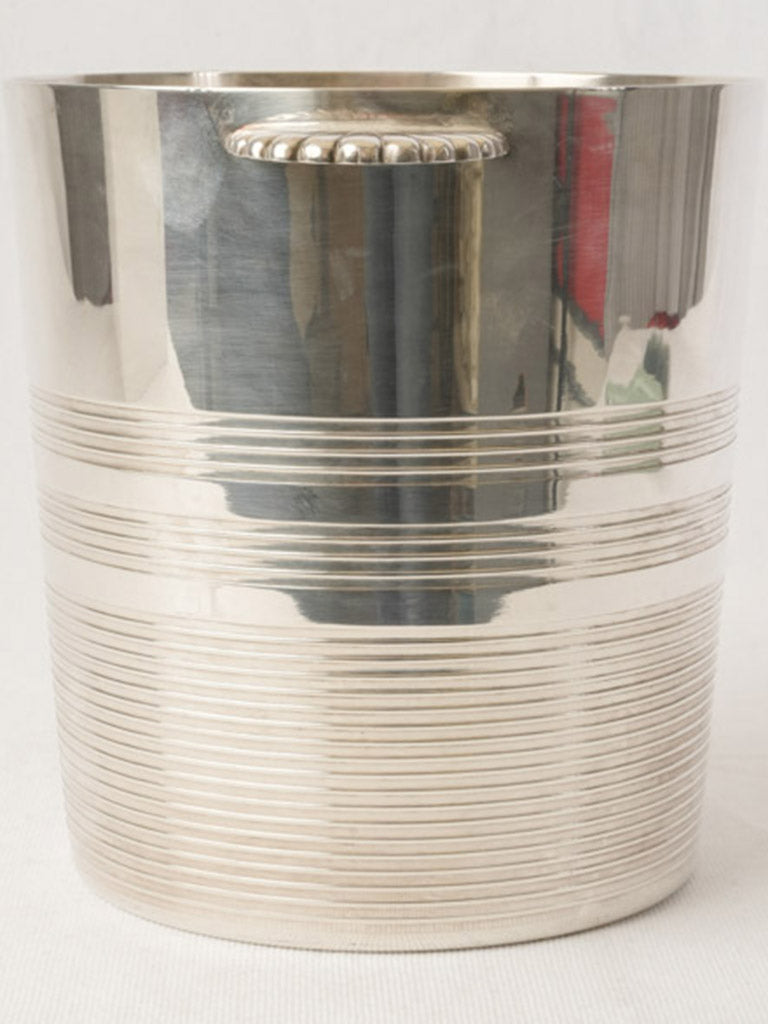 Sleek metallic tabletop decor piece   