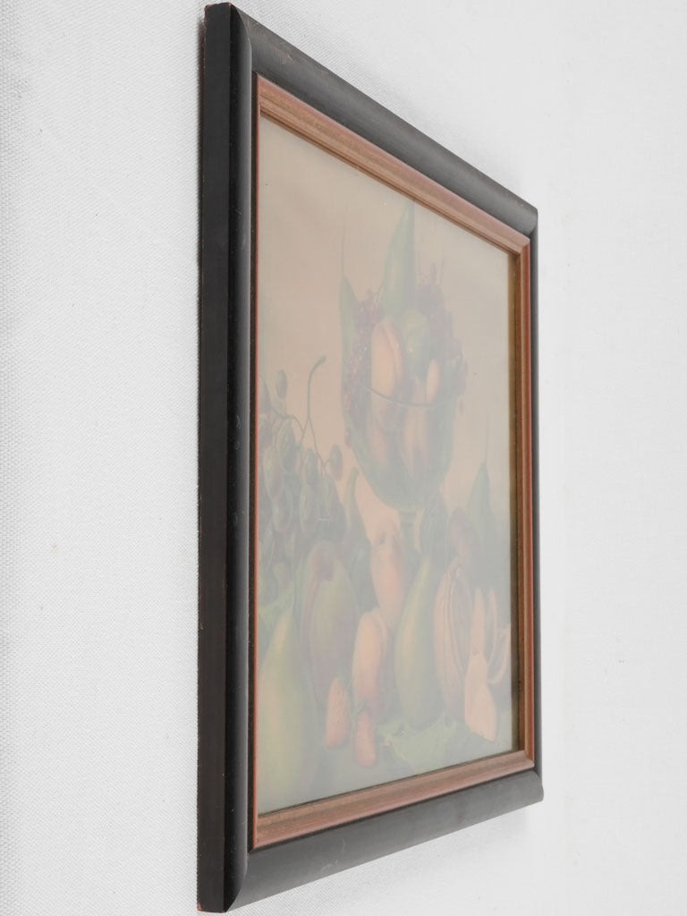 Still life chromolithograph - pears & peaches 15" x 19"