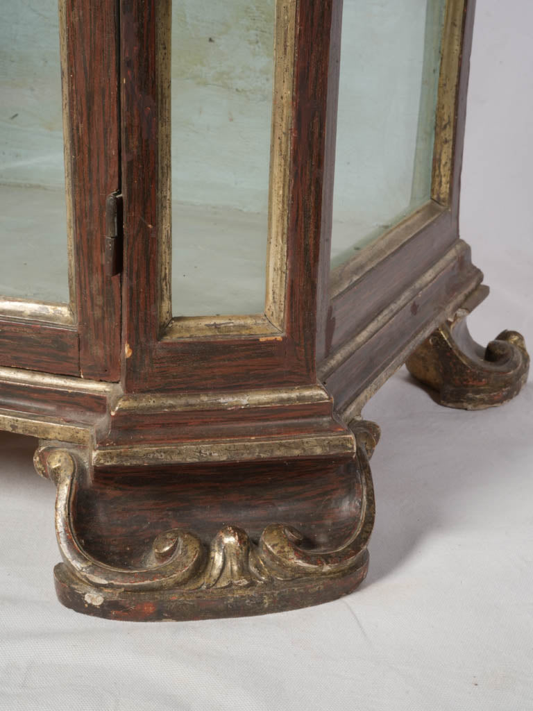 Richly stained wooden display