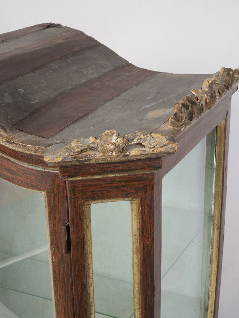 Sophisticated glass-paneled cabinet