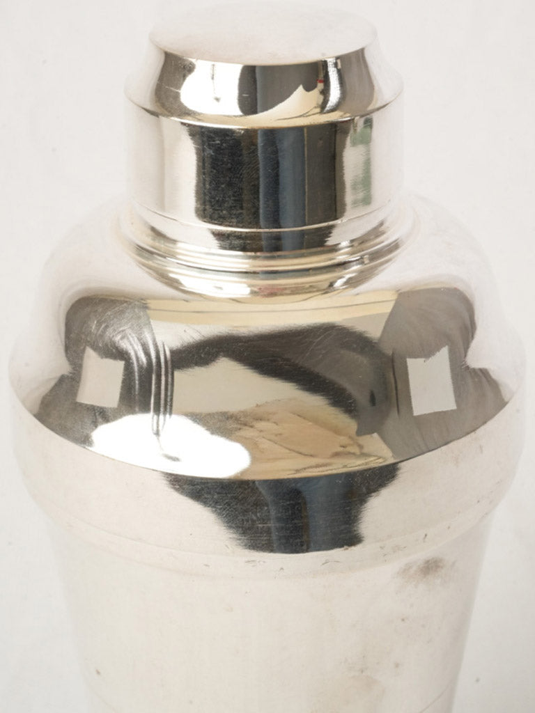Timeworn patina silver cocktail mixer  