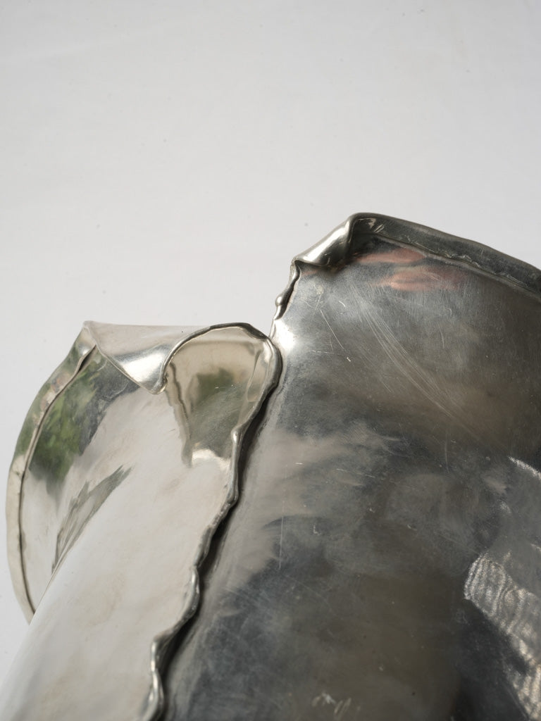 1970s organic style pewter vessel