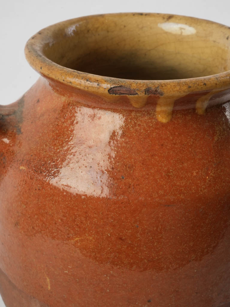 Vintage Ardèche mustard-yellow vessel  