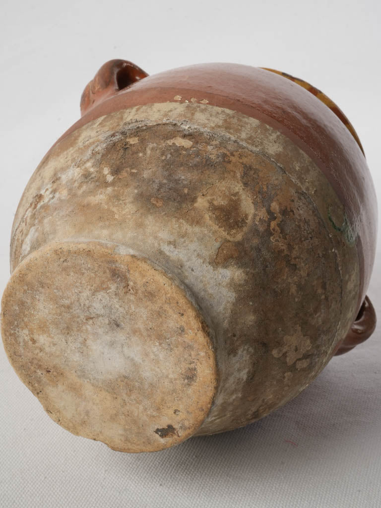 Textured autumn-hued Ardèche pot  