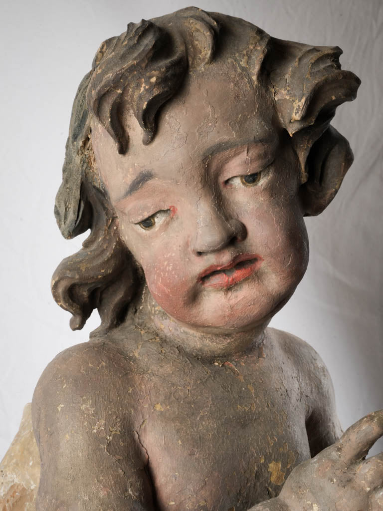Artistic gilded church putti relics  
