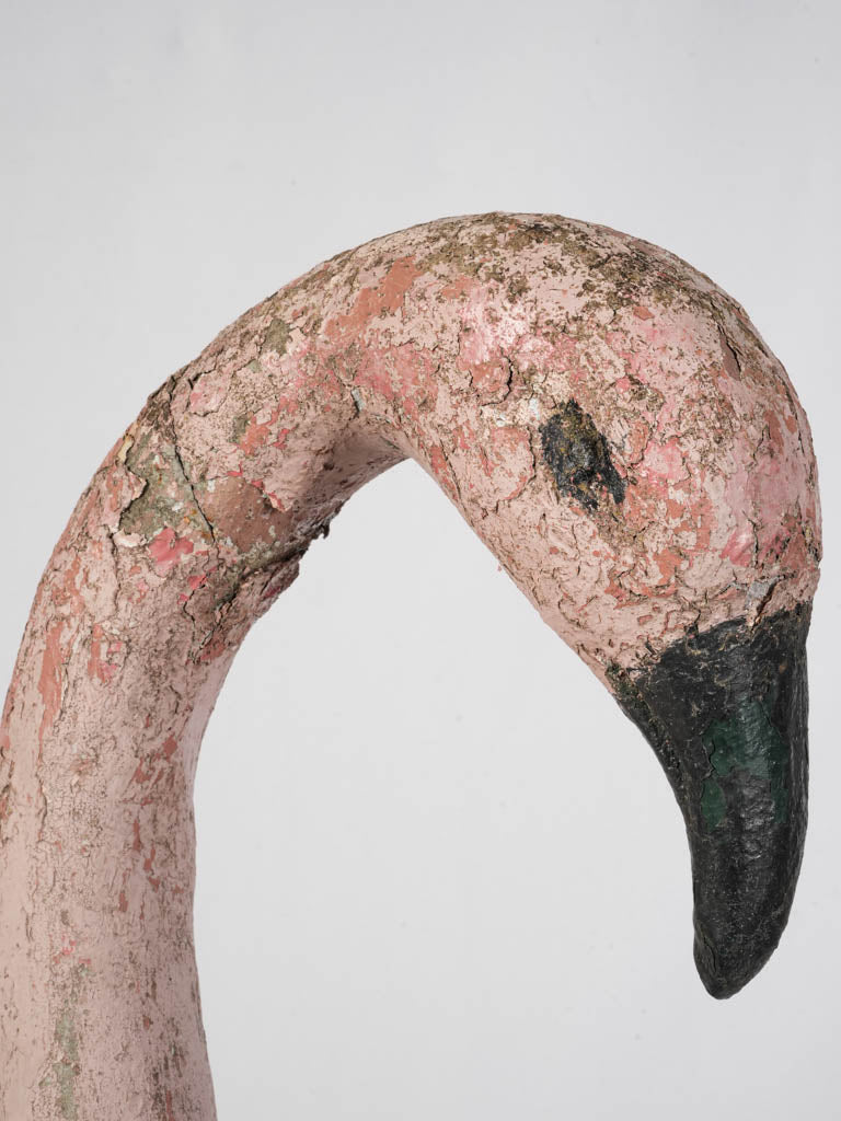 Classic patina flamingo garden ornament