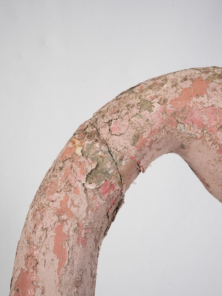 Artistic nature-inspired cement flamingo