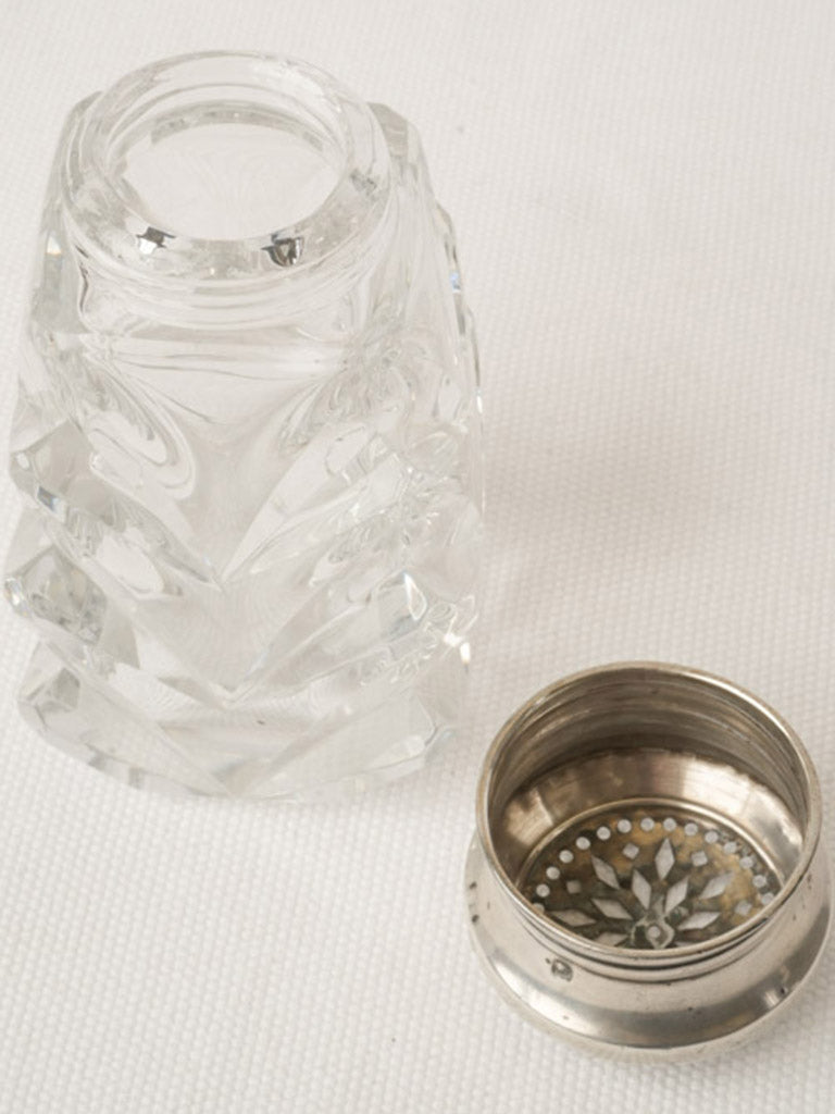 French Art Deco Glass Sugar Shaker - 4¾"