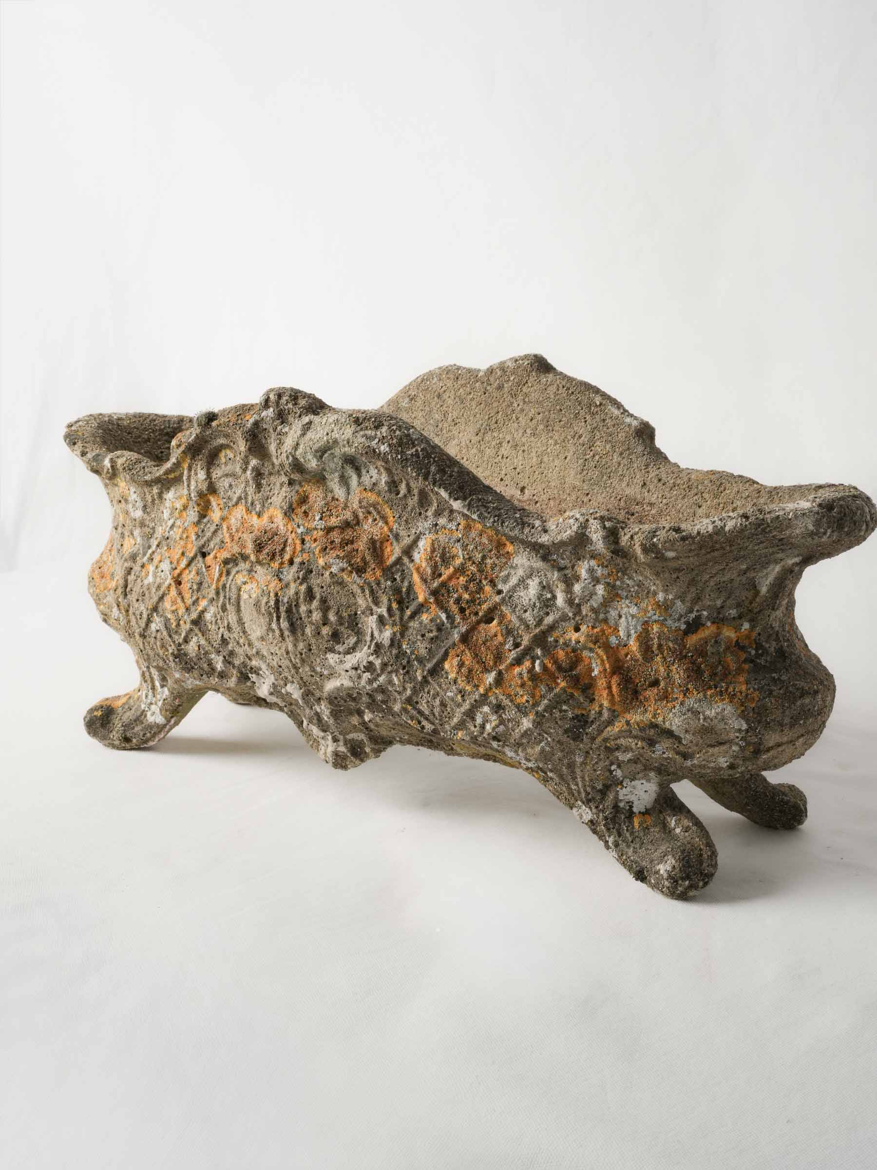 Early to Mid-20th Century Molded Concrete Planter in the Rococo Revival Taste - 11½" x 24"
