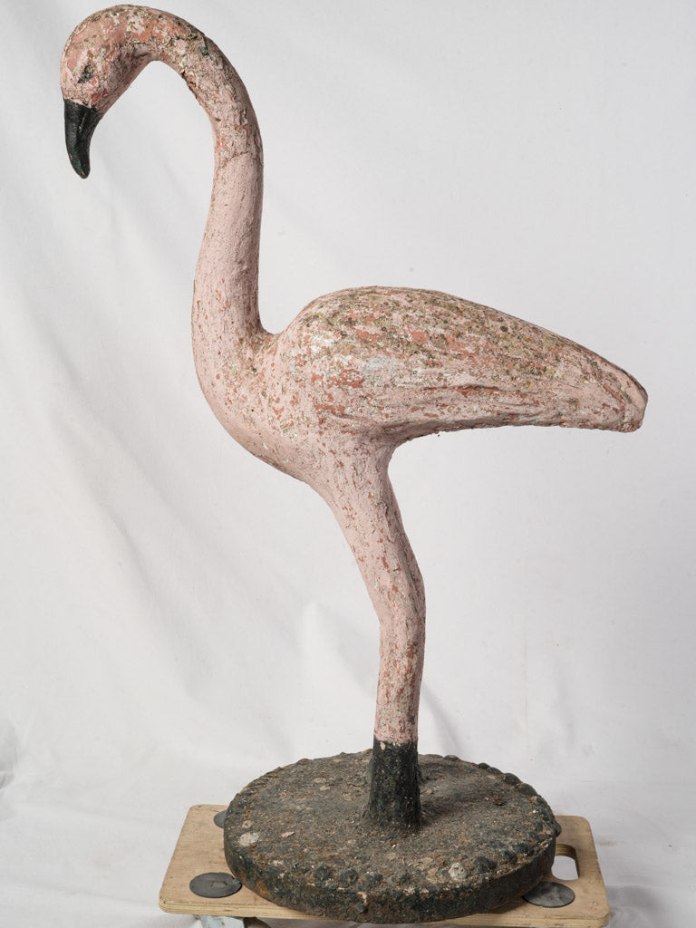Sturdy decorative garden flamingo cement
