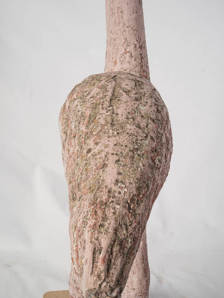 Intricately detailed vintage flamingo ornament