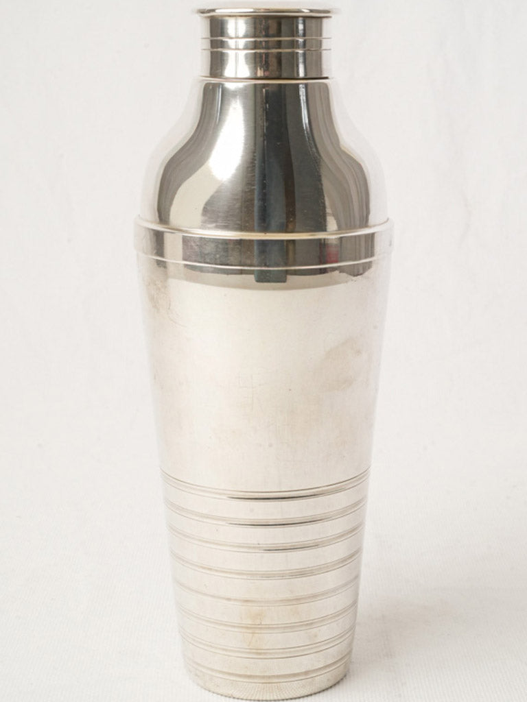 Elegant silver-plated cocktail shaker  