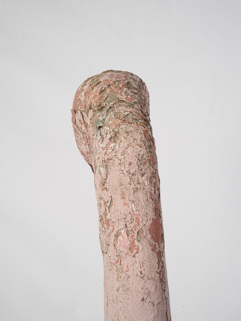 Robust nostalgic cement flamingo figure