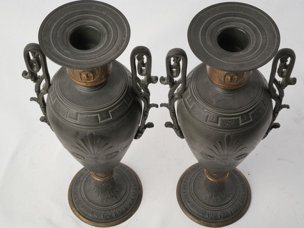 Vintage Attic Amphora Vases  