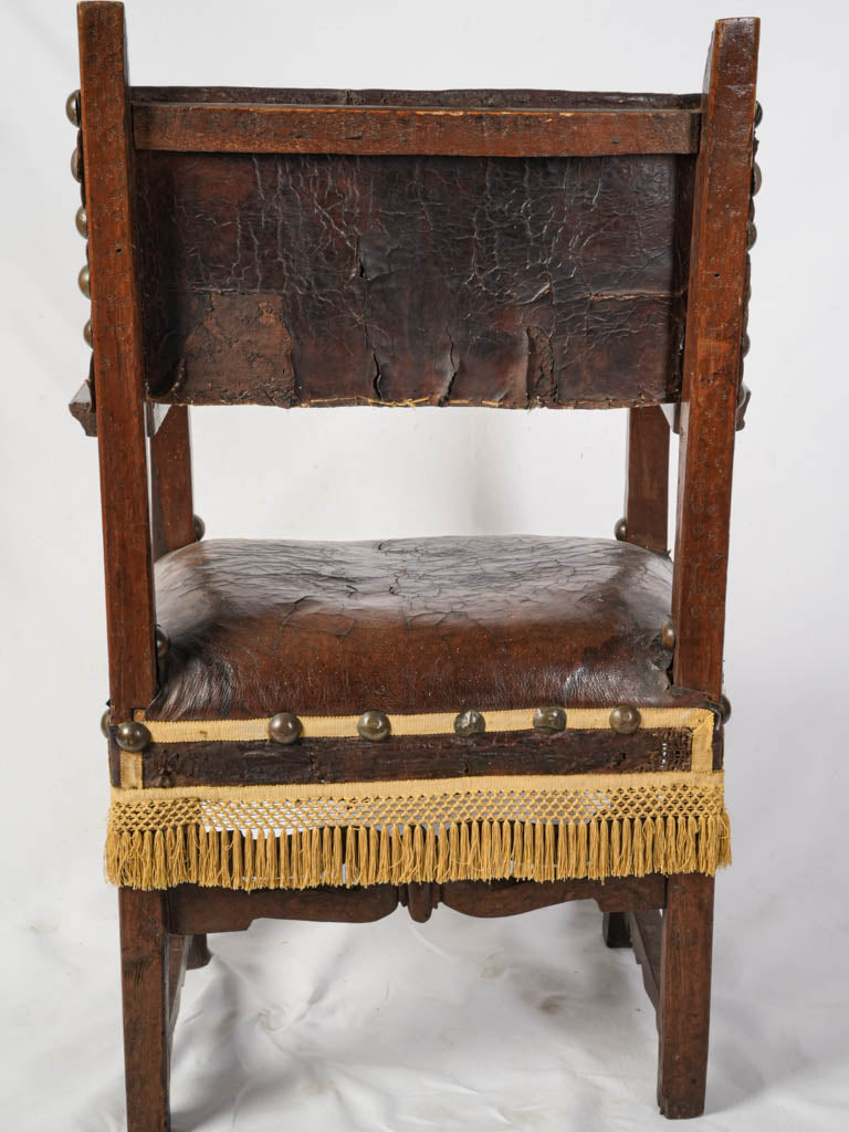 Decorative aged Spanish Baroque chair  