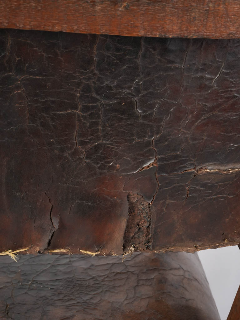 Authentic aged patina wood chair  