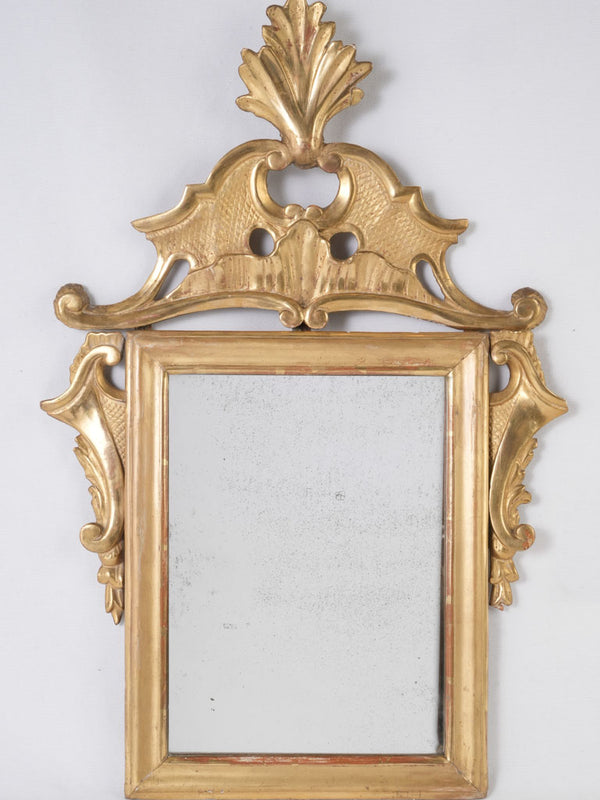 Antique giltwood Italian mirror "Firenze" style