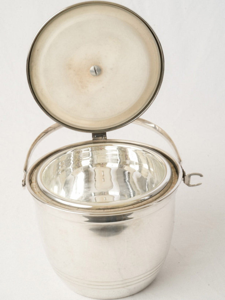 Hinged lid wine chiller  