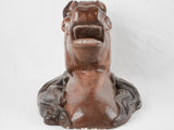 Life-size horse head sculpture from a French butcher- 1940s
