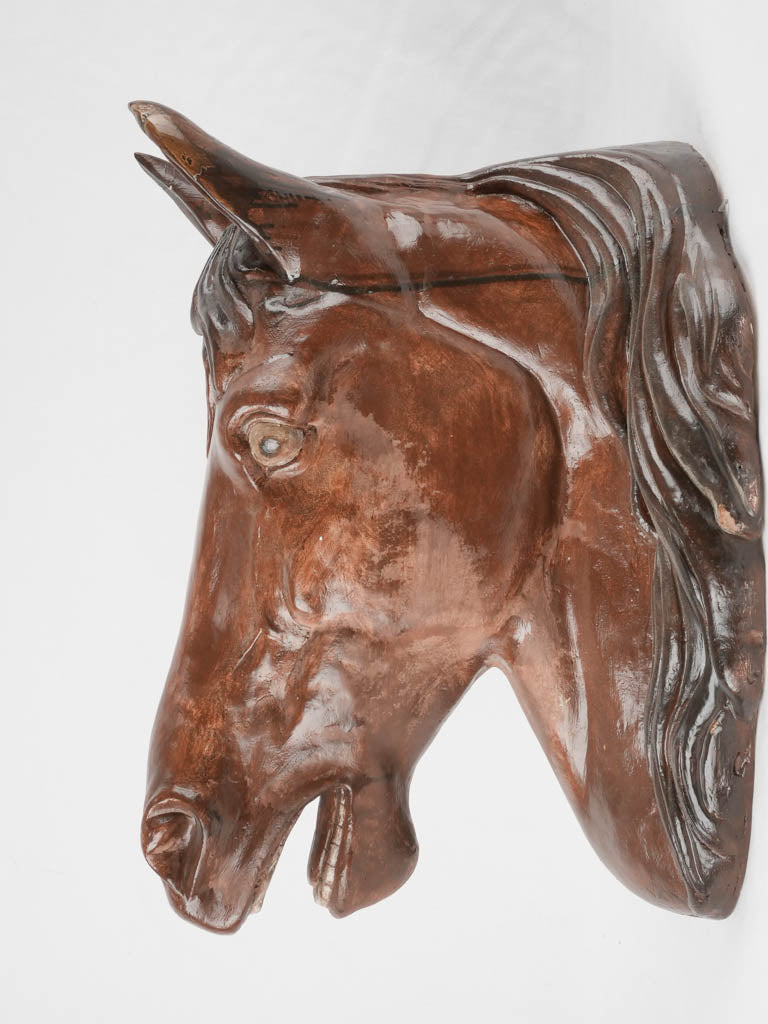Life-size horse head sculpture from a French butcher- 1940s