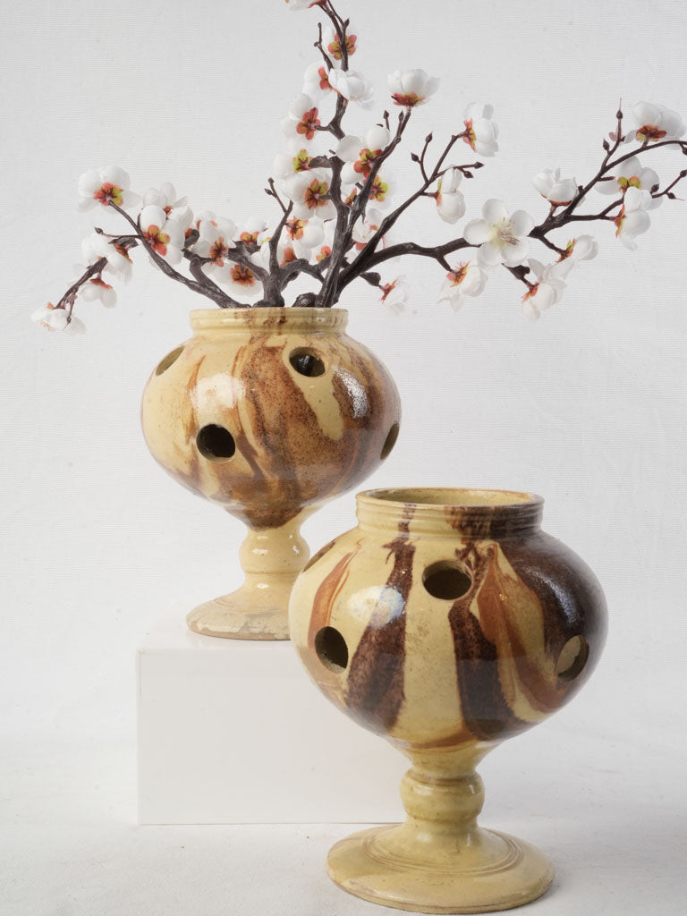 Antique terracotta bulb pots