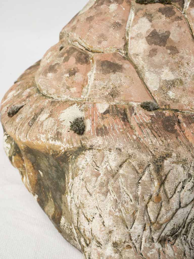 Decorative Terracotta Turtle w/ Beatiful Lichen Patina - 8¼" x 17"