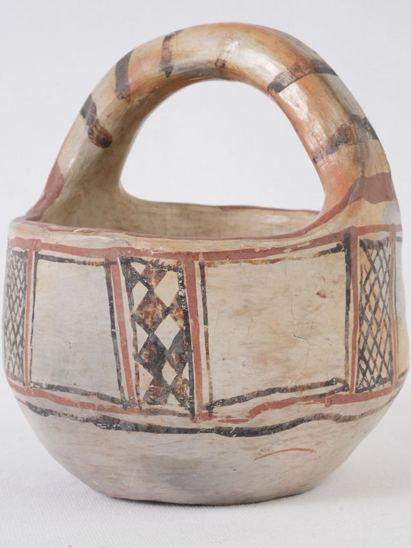 Antique ceramic Berber handled bowl