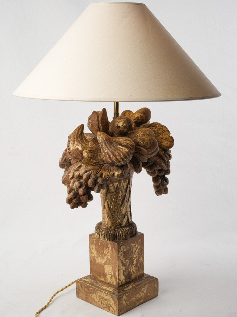 Antique giltwood table lamp