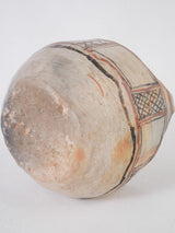 Vintage natural colored Berber pottery bowl