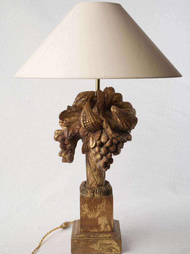 Eighteenth-century carved lamp piece