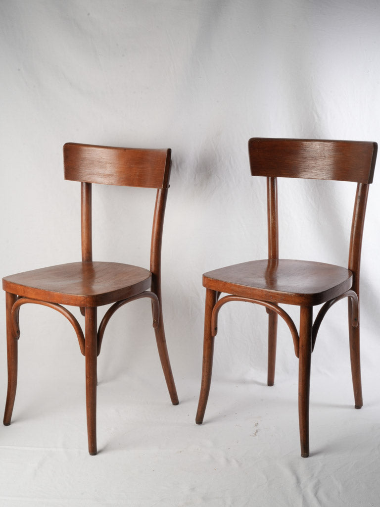 Curved bentwood Thonet kitchen chairs  