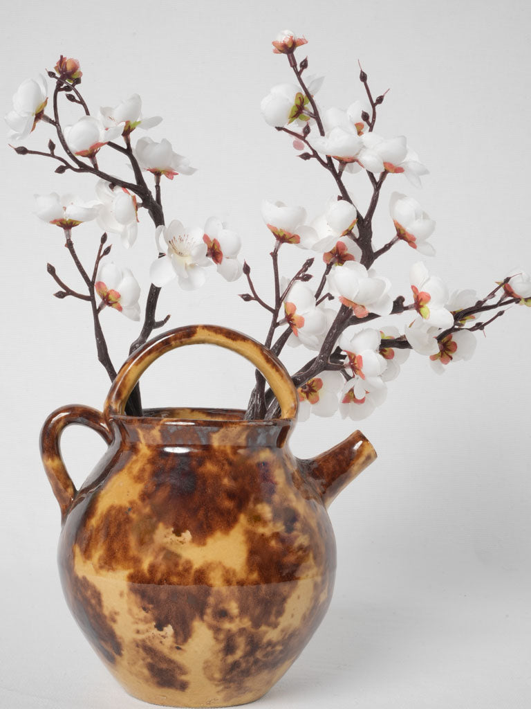 Vintage French mottled ceramic ewer