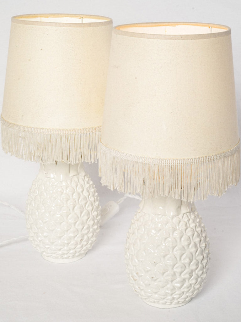 Charming 1950s ceramic pineapple lamps  
