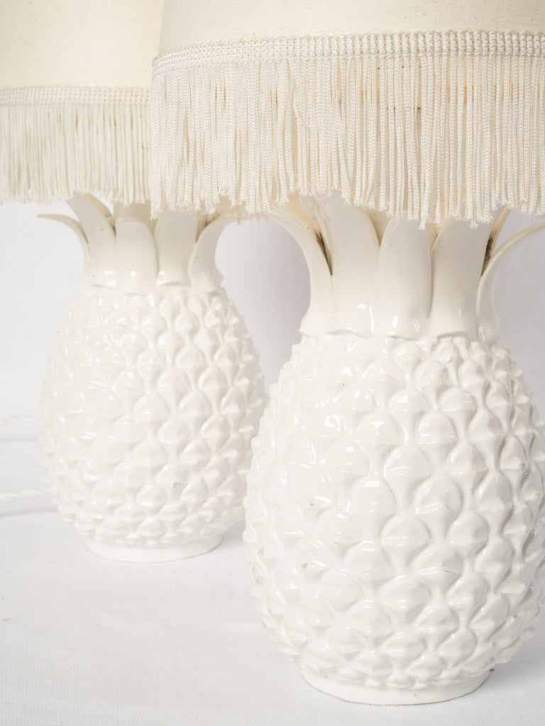 Rewired vintage ceramic table lamps  