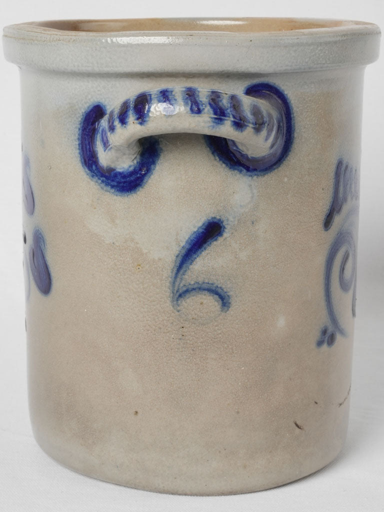 Large vintage salt glazed earthenware vase