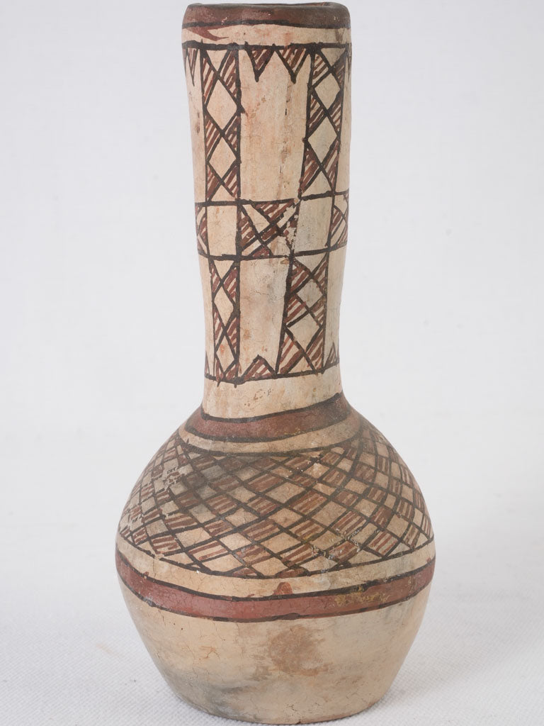 Aged ceramic Moroccan painted jug