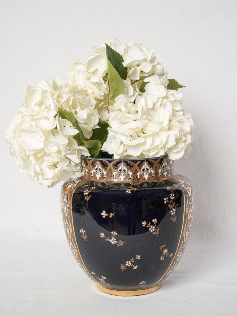 Antique cobalt ceramic vase.
