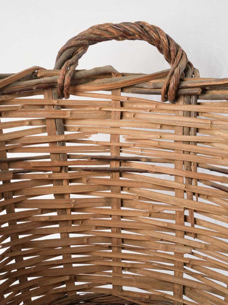 Worn, natural-finish bath basket