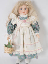 Antique, beautiful blue-eyed porcelain doll