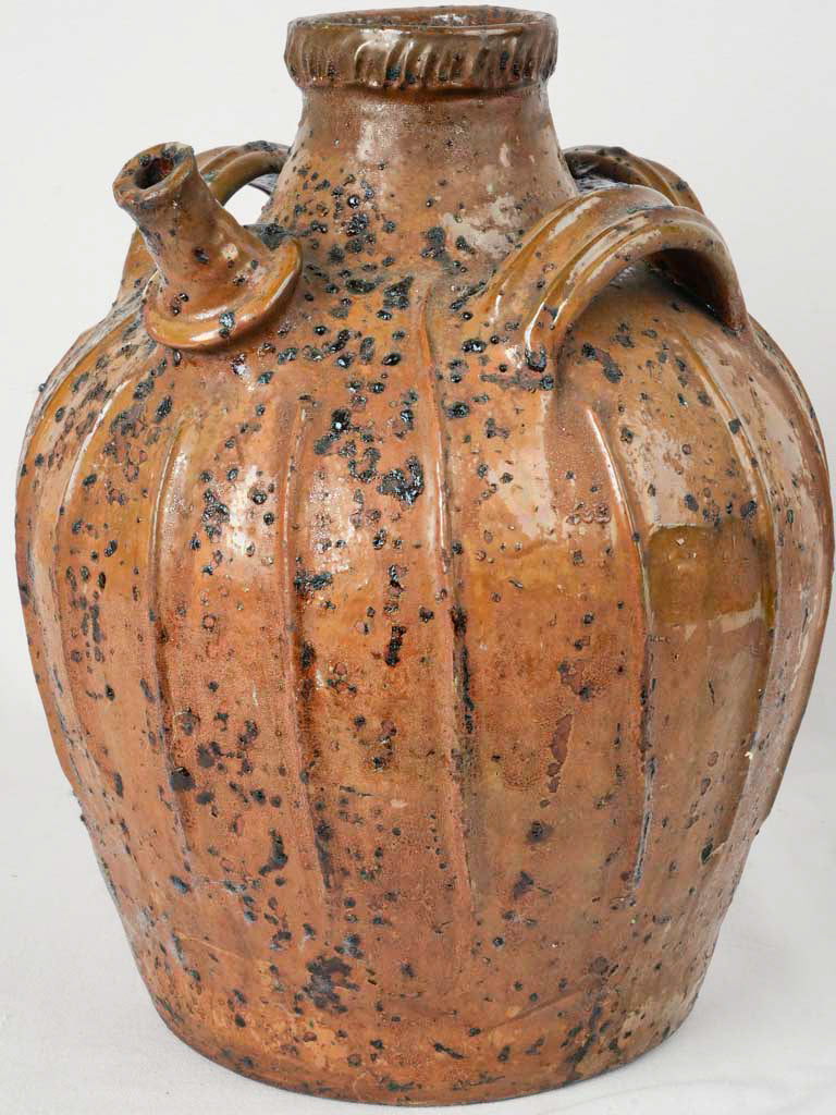 Antique French Terracotta Walnut Oil Jar from Auvergne - 16½"