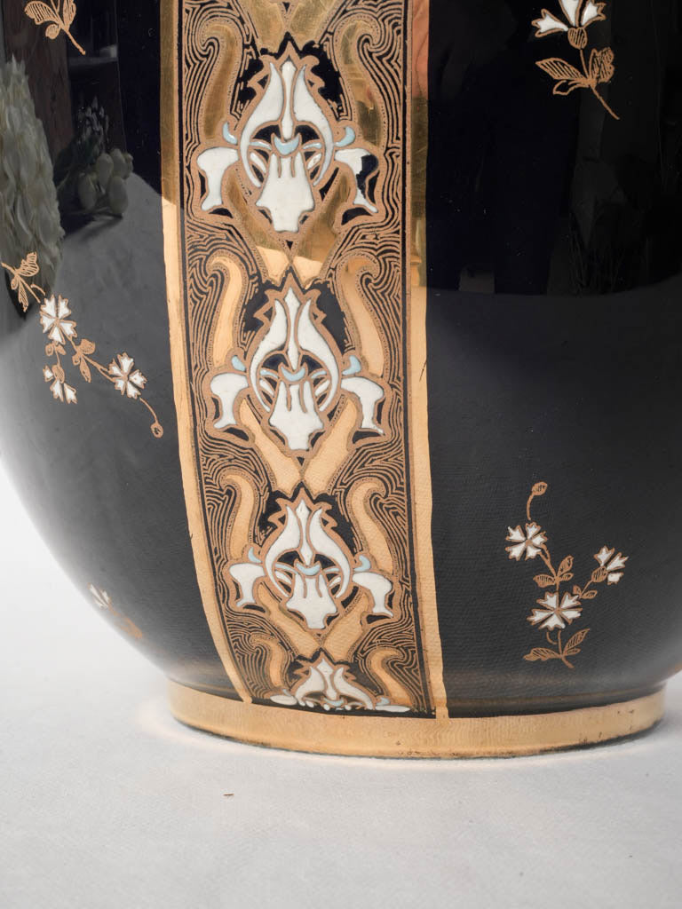 Substantial decorative cobalt vase.