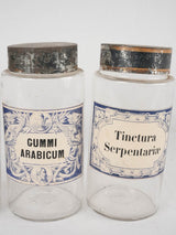 Charming labeled glass collectible jars