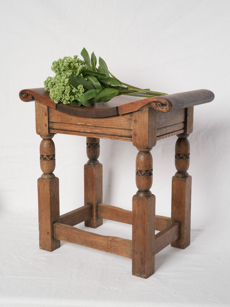 Vintage French oak seating  