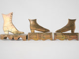 Collection of 3 brass shoe shop displays 6¼"
