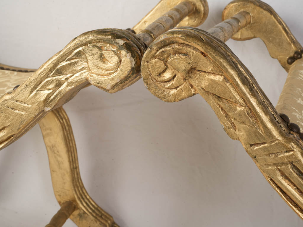 Theatrical vintage decorative curule seat  