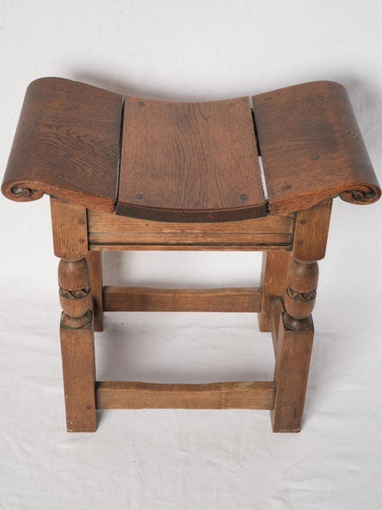 Warm patina wooden seat  